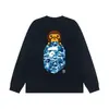 Bape Ape Head marca de moda unisex cuello redondo manga larga algodón estampado holgado chaqueta sudadera de otoño e invierno para hombre