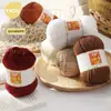 Fio de Lã de Leite de Algodão Penteado de 4 Fios Bolas para Tricô à Mão DIY Crochê Pacote de Material para Cachecol Bola de Lã para Suéter Venda por Atacado