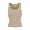 Atacado de Roupas Femininas Transfronteiriças Estilo Europeu e Americano Cor Lisa Regata Sem Mangas Verão 2025 Novo Slim Fit Tops Internos e Externos