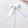 Cinta de estambre de nieve de fábrica al por mayor accesorios para el cabello hechos a mano estambre de amor encaje lazo embalaje regalo cinta de gasa transparente