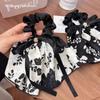 Falda de Tinta con Lazo Estampado Vintage Lazo para el Cabello Cuerda para el Cabello para Mujer de Gama Alta Suave Elegante Cinta de Cuerda para el Cabello 2024