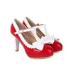 Zapatos de color a juego con lazo elegante Zapatos de T poco profundos mesa de agua tacones altos gruesos 32-45 Zapatos de comercio exterior de Amazon