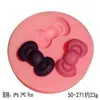 Molde de silicona para decoración de joyería de resina con forma de lazo y cristal, para manualidades, fondant, pastel y chocolate