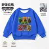 Plantas vs. Ropa de Zombies Camiseta de Manga Larga Niños Otoño Invierno Más Terciopelo Holgado Niños Dibujos Animados Juego Sudadera de Moda