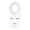 Luz nocturna inteligente con control de voz y enchufe USB, multifunción, LED suave, para dormitorio, protección ocular, lámpara de escritorio