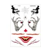Pegatinas de Tatuaje Impermeables de Halloween, Pegatinas de Rostro de Muerte para Mascarada, Pegatinas de Tatuaje al por Mayor para Suministro Transfronterizo