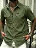 2026 Amazon Camisa de Verano para Hombre Estilo Americano Nuevo Diaria de Manga Corta Moda Versátil Casual Camiseta de Color Sólido