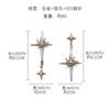 Brincos Vazados Pedra da Lua Design de Nicho Luxo Acessível Estilo Ins Brincos Estrela de Quatro Pontas Elegantes Versáteis Brincos de Alta Qualidade