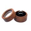 Caja de Madera Maciza para Pendientes de Mujer, Anillos, Joyero de Almacenamiento y Regalo, Nogal Negro Exclusivo Transfronterizo para Regalos de Enamorados Logo