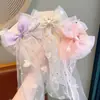 Pinza para el pelo de Malla con Lazo Coreano para Niños Pinza para Trenzar el Pelo Pinza para el Pelo de Princesa Niña Cinta para Cola de Cabello de Microfibra Accesorio para el Cabello Pinza Superior