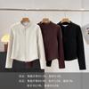 Chaqueta de terciopelo de doble cara con cuello alto para Otoño e Invierno, Ropa exterior e interior, Chaqueta cárdigan corta cortavientos cálida de ajuste ceñido para exteriores