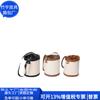 Bolso Cubo Transfronterizo de PU, Bolso Cubo de Lona con Empalme de Fábrica, Bolso Versátil de Cordón de Cuero RPET, Fábrica Personalizada