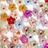 Lindo Color Estrella de Cinco Puntas Flor Lazo ABS Perla Cuentas Material Accesorios DIY Arte de Uñas Parche para Carcasa de Teléfono