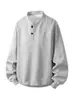 Sudadera Casual de Estilo Americano para Hombre con Cuello Semiabierto para Primavera y Otoño, Prenda Base de Moda con Hombros Normales