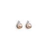 Nuevos pendientes de botón de perla llama de sirena con diamantes completos para mujer, estilo de lujo ligero, pendientes de alta calidad, gota de agua, pendientes de moda francesa