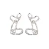 Nuevos Pendientes de Corazón Doble con Textura 2024, de Alta Gama, Modernos y Versátiles, Aretes de Moda Dongdaemun para Mujer