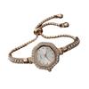 2024 nuevo traje de dama de tendencia transfronteriza reloj de cuarzo pedrería trébol de cinco hojas juego de joyería al por mayor