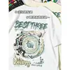 Camisetas personalizadas de manga curta 100% algodão para eventos esportivos, personalização de LOGO DIY de formatura para alunos do ensino fundamental II e médio