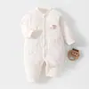 Mameleco fino de algodón para bebé de 40 g, mameluco de algodón puro para recién nacido, diseño sin costuras Clase A, estilo otoño/invierno, mantiene al bebé abrigado