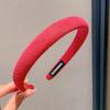 Diadema Estilo Tweed Cabeza Roja Diadema de Año Nuevo Ramillete de Pelo Pasador de Ala Ancha Pasador Pequeño Diadema para Mujer Nuevo Otoño e Invierno 2024
