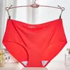Roupa íntima feminina sem costura de nylon, calça stretch, peça única, respirável, cintura média, sexy, calcinhas para meninas