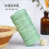Hilo de algodón hueco de hebra redonda de seda dorada 2 mm de grosor medio algodón y lino tejido a mano ganchillo DIY material de envoltorio para hilo secundario hilo