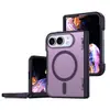 Adecuado para funda de teléfono magnética iPhone Duo, acabado mate transparente con eje central integrado, funda plegable Apple con tacto similar a la piel y protección anticaída
