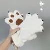 Luvas de Pelúcia com Garra de Urso Desenho Animado Japonês Fofo Femininas de Inverno Quentes Forradas com Fleece Espessadas para Ciclismo ao Ar Livre Esqui Casal Tendência