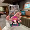 Funda para Teléfono Estilo Norteamericano de Doble Cola de Caballo para Chica Cool para iPhone 17, Funda Suave de TPU Transparente para Apple 18 Pro
