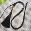 Collar de Borla de Cuerda Redonda Pequeña Cuerda para Sachet de Mujer Cuerda para Colgante de Esmeralda y Oro Cuerda de Colgante de Borla de Cristal