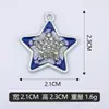 Accesorios para collar con colgante de estrella única tachonado de diamantes de goteo de aceite DIY transfronterizos, venta directa del fabricante, se puede mezclar en lotes