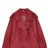 2026 Verano Nuevo Europeo y Americano Transfronterizo Chaqueta de Cuero con Textura de Gamuza para Mujer w101 6309