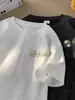 Camiseta Casual Bordada de Manga Corta para Hombre en Verano 2025 Nuevas Camisetas Americanas Holgadas de Media Manga para Adolescentes y Niños