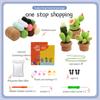 Nuevo producto transfronterizo: paquete de material de crochet en maceta, adornos de crochet, materiales de tejido DIY hechos a mano.