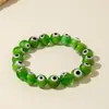 Joyería Europea y Americana Pulsera de Ojo del Diablo Bohemia con Cuentas Moda Ojo Personalizado Pulsera Elástica Venta al por Mayor