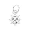 Plata de Ley S925 Colgante de Volante Accesorio DIY Pulsera de Cuentas Hecha a Mano Collar Colgante Kit de Materiales