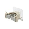 Gancho de clip para fregona de cuerno sin marcas multifuncional, estante para fregona de viscosa sin perforaciones, estante para escoba, colgante de pared para inodoro