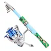 Caña de Pescar Mini Corta Set de Carrete Giratorio Portátil Ultra Ligera Ultra Dura cm Carbono Caña para Lanzamiento Largo Señuelo