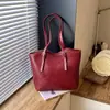 Bolsa de ombro feminina de grande capacidade, nova bolsa tote tendência estilo coreano 2026, bolsa de antebraço retrô e minimalista, bolsa para o dia a dia
