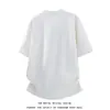 Camiseta de Manga Corta con Bordado de Letras de Lujo Ligero Estilo Americano para Hombres y Mujeres, Tendencia Nueva de Verano, Top de Hombro Normal de Manga Media Pesado para Parejas