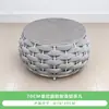 Sofá de Jardín Moderno de Lujo con Marco de Aluminio, Correas Anchas Tejidas, Reposabrazos Curvos y Tapicería Suave para Terraza Exterior