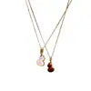 Collar de Calabaza de Doble Cara con Circonita Bañado en Oro Real Cadena para Suéter de Diseño Simple de Moda Joyería de Lujo Ligero de Nicho Venta al por Mayor