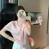 Elegante Blusa de Tricô Lisa de Manga Curta, Elegante, Falso Duas Peças, para Mulheres, Verão 2026, Emagrecimento, Simples, Versátil, Chique
