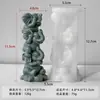 Jiahui Belleza Jenga Elefante Vela Aromática Molde DIY Animal 3D Tapando Boca, Orejas, Ojos Molde Elefantito