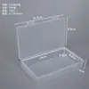 Caja rectangular, alta, de plástico transparente para empaque de papelería, joyería, ferretería, componentes electrónicos y organización y almacenamiento de equipo de pesca
