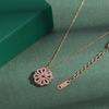 Amor trébol de cuatro hojas dos collar mujer una cadena de clavícula de moda multibanda colgante de diamante sonido de sacudida bienes en vivo rojo neto