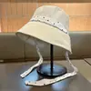 Sombrero de pescador de lino con lunares estilo francés y amarre para mujeres, otoño e invierno, circunferencia de cabeza grande, sombrero tipo cubo casual que hace que la cara se vea más pequeña