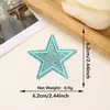 Novo Estilo Patch Bordado de Estrela de Cinco Pontas com Glitter, Acessórios para Roupas e Malas Quentes de Venda Transfronteiriça, Patch Decorativo para Passar