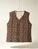 Colete feminino para meia-idade e idosos com forro de fleece, estilo zíper, capa de ombro quente, roupa de vovó, forro interno de cardigã, colete atacado