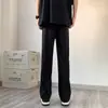 Moda Otoño 2026 Pantalones de Pierna Recta Color Sólido para Hombre Estilo Retro Americano Modernos Versátiles Holgados de Largo Completo Casuales